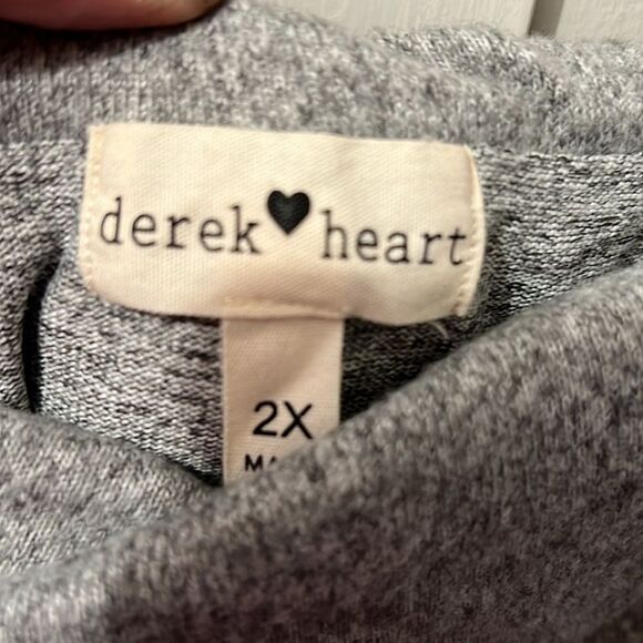 Derek Heart Gray Cold Shoulder 3 Button Sweater Dress in Women’s 2X - Picture 6 of 6